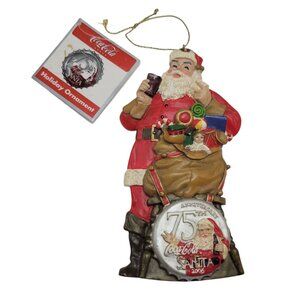 Coca-Cola 75th Anniversary Santa Claus Ornament 2006 Kurt S Adler Christmas Gift